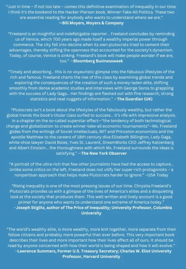 Plutocrats - reviews